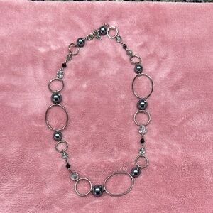 Lia Sophia Chic Silver and Black Necklace
